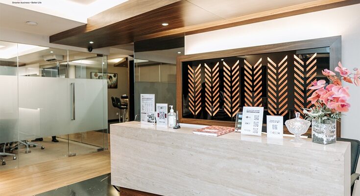 Lobby kantor vOffice Grand Slipi Tower