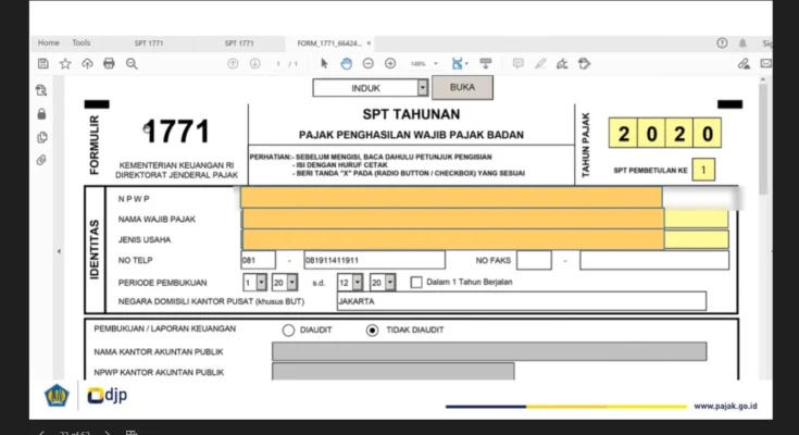 Apa Itu SPT 1771? Panduan Lengkap untuk Wajib Pajak Badan