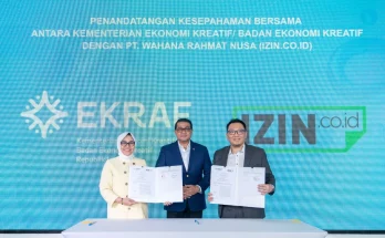 Menteri Ekraf Teuku Riefky dan Founder IZIN.co.id Erwin Soerjadi (dok. IZIN.co.id)
