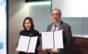 Pathama Sirikul, President of the ThaiCham Indonesia, and Adam Goh, Deputy CEO Unionspace & InvestinAsia, dalam penandatanganan MoU di Jakarta, 29 Juni 2026.(dok. InvestinAsia)