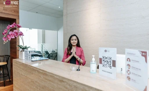 Resepsionis vOffice Menara Kuningan